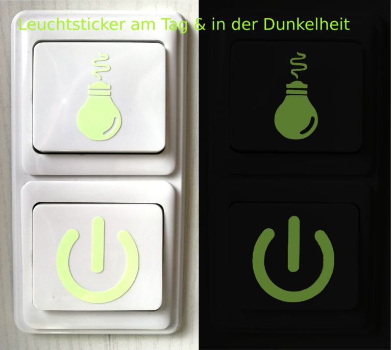 Nachtleuchtende Aufkleber plotten