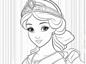 ausmalbild-malvorlage-prinzessin-gesicht