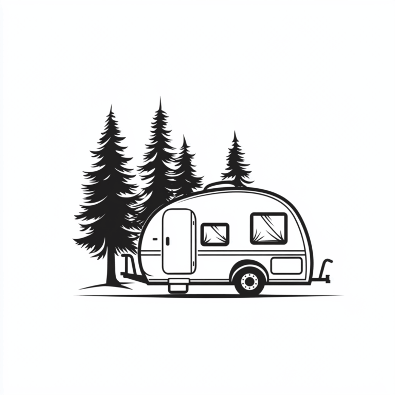 Ausmalbild Camper Wohnwagen #2505071202