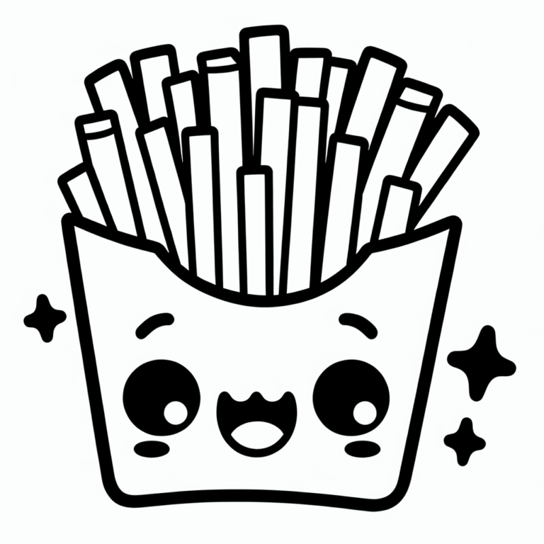 Ausmalbild Pommes Frites #2505271721